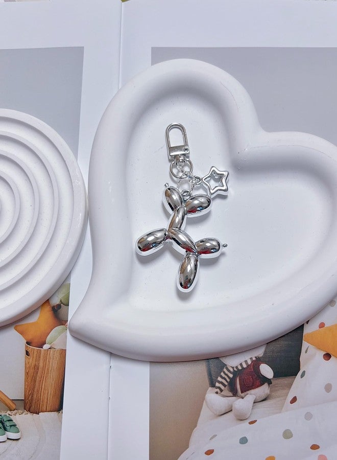 LAEKOU Star Balloon Dog Keychain for Women, Cute Y2K Key Chain Accessories, Aesthetic Charms for Bag Backpack - Image 4